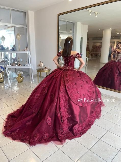 Quinceanera Dresses Maroon, Burgundy Quince Dresses, Dark Red Quinceanera Dresses, Red Sweet 16 Dresses, Red Quince Dress, Debut Gown, Vestidos Color Vino, Burgundy Quinceanera Dresses, Boyfriend Jokes