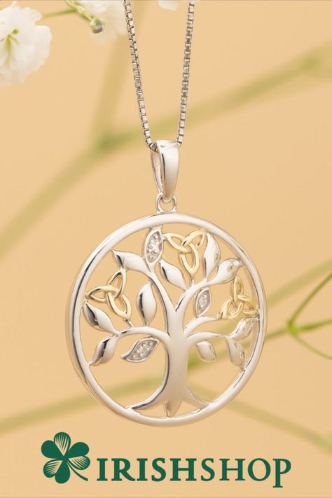 Irish Tree Of Life, Irish Necklace, The Book Of Kells, Celtic Crosses, Irish Symbols, Celtic Heritage, Life Jewelry, Pendant Designs, Celtic Necklace