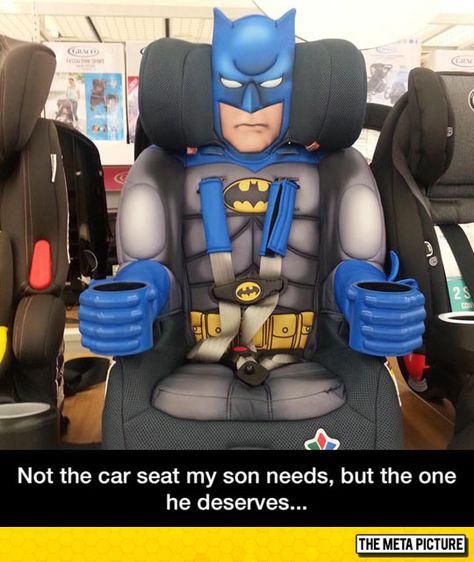 The Car Seat He Deserves Batman Car, Batman Kids, Batman Shirt, Booster Car Seat, Bentley Car, Child Car Seat, Tumblr Funny, Baby Car, Car Seat