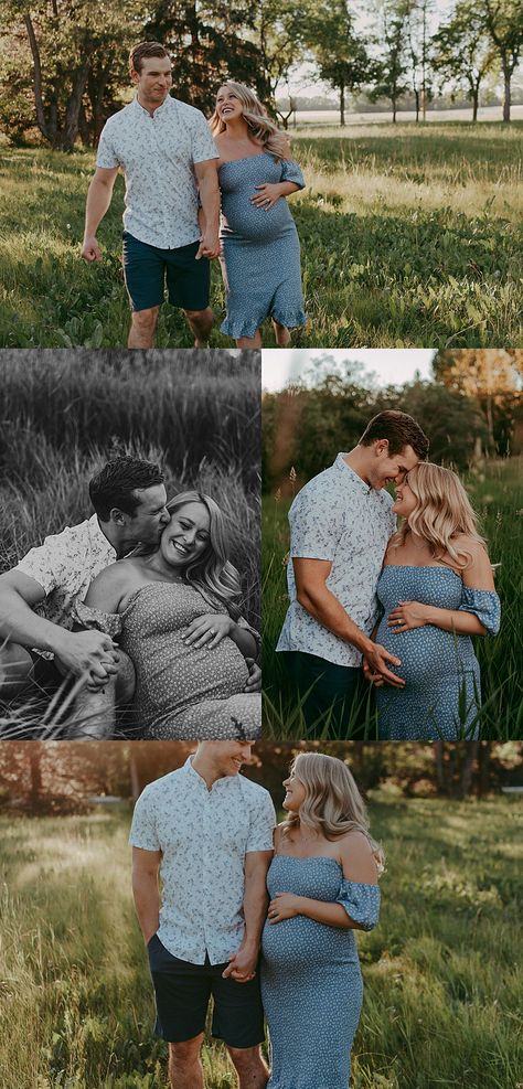 Maternity Photo Location Ideas, Couple Maternity Photos Outdoor, Rustic Outdoor Maternity Photos, Maternity Sit Down Poses, Maternity Photography Locations, Couple Maternity Pictures Poses, Inspo Maternity Pics, Maternity Photos Park Picture Ideas, Maternity Photo Summer