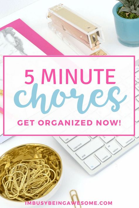 5 Minute Chores Todo list, cleaning, organization, time management, one minute rule, 5 minutes, quick, fast, organized, time saver, spring cleaning, #todo #todolist #cleaning #springcleaning #organization #oneminuterule #5minutes #quick #fast #timesaver Busy Mom Planner, Organizational Hacks, Chore List, Mom Planner, Task To Do, Good Time Management, Organized Mom, Cleaning Tips And Tricks, Say Bye