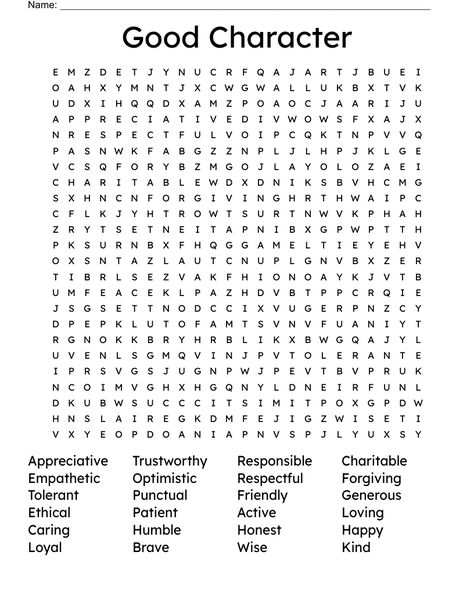 Good Character Word Search Third Grade Word Search, Positive Character Traits, Friendship Words, Counseling Tips, Free Word Search, Scramble Words, Christmas Word Search, Character Words, Good Character