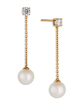 Pearl Drop Earrings - Bloomingdale's Pearl And Diamond Drop Earrings, Pearl Long Earrings, Gold Pearl Drop Earrings, Daisy Jewellery, Pearl Drop Earrings Gold, Freshwater Pearl Drop Earrings, Jewelry Wardrobe, Gold Ring Designs, Wedding Dress Accessories