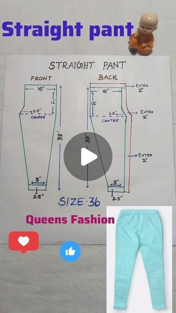 How To Stitch Blouse, Princess Cut Blouse, Sewing Measurements, Cut Blouse, Womens Pants Design, Aari Blouse, Straight Cut Pants, Pants Sewing, Sewing Clothes Women