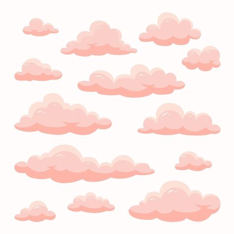 Kawaii Cloud, Cloud Illustration, The Magic Flute, Autumn Instagram, Pastel Clouds, Cartoon Clouds, Cloud Vector, Colorful Clouds, Pastel Sky