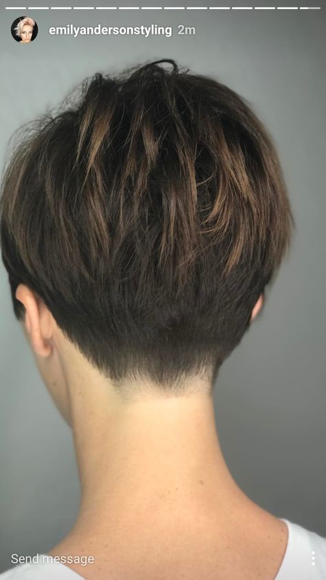 ผมทรง Long Pixie, Short Hair Back, Best Short Haircuts, Pixie Hair, Penteado Cabelo Curto, Short Pixie Haircuts, Haircut For Thick Hair, Short Hair Styles Pixie, Back View