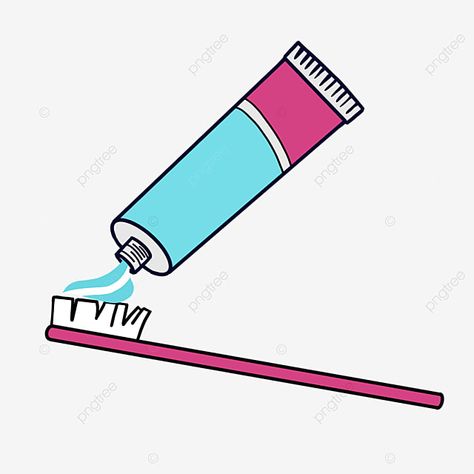 Toothpaste Clipart, Brushing Teeth Drawing, Toothpaste Drawing, Brush Teeth Clipart, Toothbrush Drawing, Toothbrush Clipart, Teeth Clipart, Pink Clipart, Blue Clipart