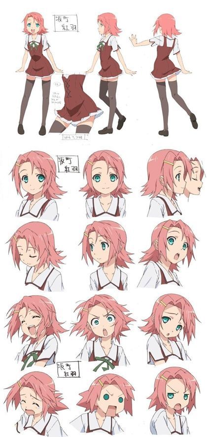 Mayo Chiki, Character Expressions, Manga Japan, Manga Tutorial, 얼굴 드로잉, 얼굴 그리기, Character Model Sheet, Model Sheet, Anime Expressions