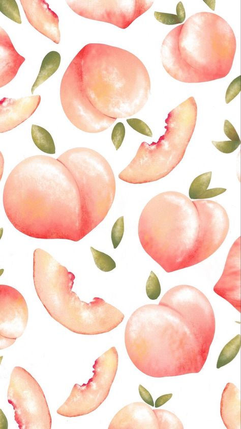 Peach Drawing Aesthetic, Cute Peach Wallpaper Iphone, Peach Fuzz Wallpaper, Peach Fuzz Aesthetic, Peaches Wallpaper, Peach Water, Fruits Drawing, Peach Wallpaper, Peach Background