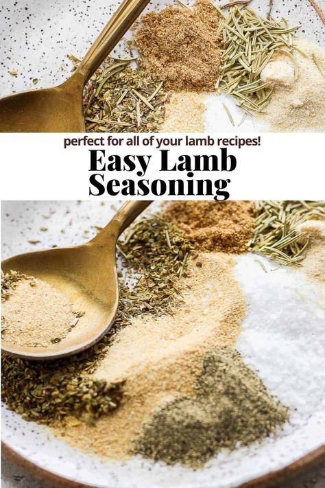 Lamb Rub Dry, Lamb Roast Marinade Recipes, How To Season Lamb, Lamb Dry Rub Recipe, Roast Lamb Marinade, Lamb Chop Seasoning Recipe, Ground Lamb Seasoning, Lamb Chop Seasoning, Small Rack Of Lamb Recipe