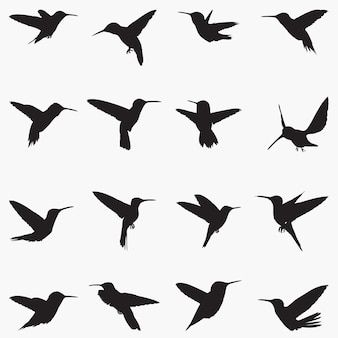 Premium Vector | Hummingbirds silhouettes illustration Bird Silhouette Art, Landscape Silhouette, Mexican Art Tattoos, Tree Logo Design, Watercolor Hummingbird, Ecology Design, Tropical Background, Background Design Vector, Silhouette Illustration