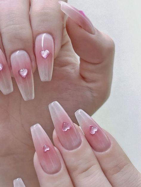 Blush Nails, Pretty Gel Nails, Soft Nails, Jelly Nails, Kawaii Nails, Nails Desing, Nature Tattoos, Prom Nails, Minimalist Nails