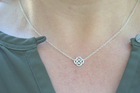 Excited to share the latest addition to my #etsy shop: celtic knot necklace, Irish jewelry, minimalist everyday necklace, silver celtic necklace, endless knot https://etsy.me/2FPGdSL #irishjewelry #celticpendant #everydaynecklace #celticnecklace #celticknotnecklace #si Irish Clothes, Everyday Necklace Silver, Irish Necklace, Big Dress, Celtic Knot Jewelry, Dress Runway, Endless Knot, Knot Jewelry, Celtic Knot Earrings