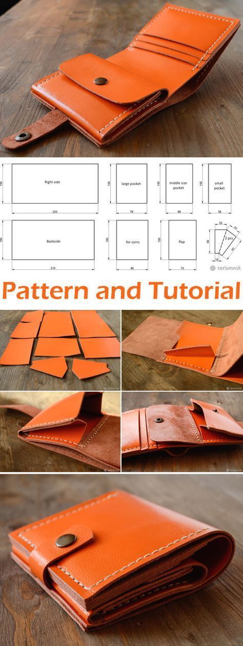 Diy Leather Wallet, Leather Tutorial, Trendy Sewing Projects, Trendy Sewing Patterns, Wallet Tutorial, Leather Wallet Pattern, Leather Bag Pattern, Diy Wallet, Beginner Sewing Projects Easy