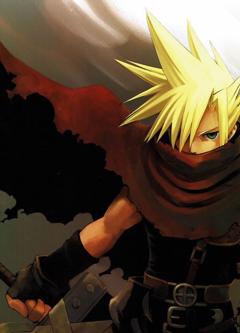 Kingdom Hearts Games, Final Fantasy Cloud, Advent Children, Kingdom Hearts Art, Final Fantasy Artwork, Kingdom Heart, Final Fantasy Art, Cloud Strife, Fantasy Series