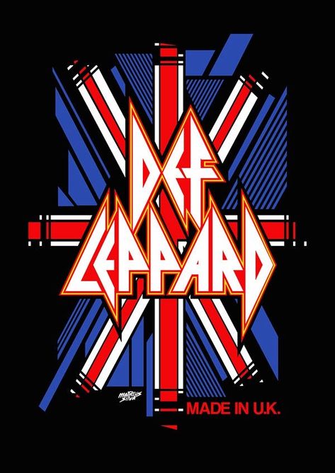 Def Leppard Art, Def Leppard Wallpaper, Def Leppard Logo, Arte Heavy Metal, Def Leppard Band, Rock Poster Art, Rock Band Posters, Music Poster Ideas, Heavy Metal Art