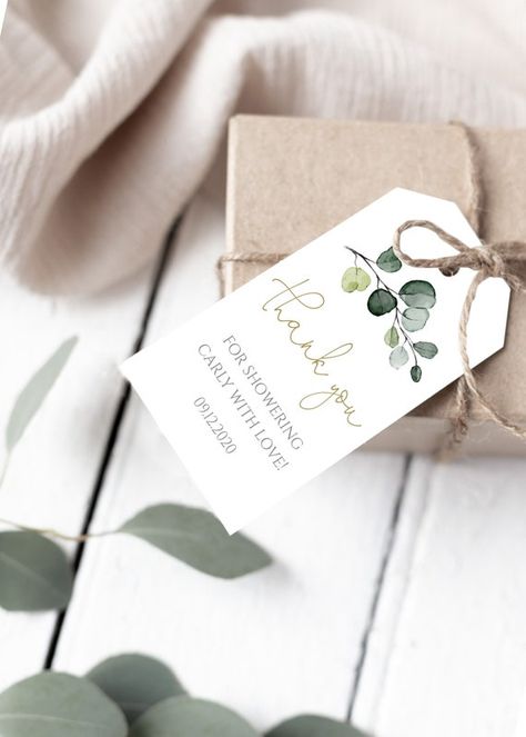 Desain Merek, Feuille Eucalyptus, Printable Favor Tags, Welcome Bag, Handmade Packaging, Wedding Welcome Bags, Welcome Bags, Wedding Favor Tags, Eucalyptus Leaves