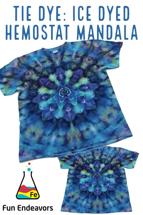 Mandala Tie Dye Tutorial Shirt, Kaleidoscope Tie Dye Tutorial, Iced Tie Dye, Advanced Tie Dye Techniques, Tie Dye Hacks, Tie Dye Ice Technique, Tie Dye Tips And Tricks, Mandala Tie Dye Tutorial, Geode Tie Dye Tutorial