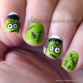 Frankenstein Nails, Holloween Nails, Fab Nails, Halloween Week, Halloween Nail Designs, Halloween Nail, Nail Designs Glitter, Halloween Nail Art, Art Brushes