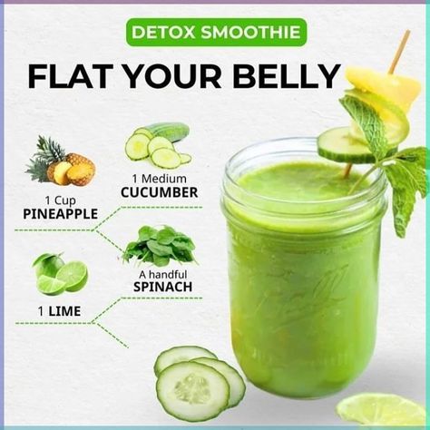 Cleansing Smoothies Digestive, Detox Smoothie Flat Belly, Detox Smoothie Cleanse, Cleansing Smoothies, Healthy Detox Drinks, Flatter Belly, Healthy Juicer Recipes, Detox Smoothies, Healthy Juice Drinks