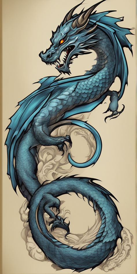 Dragon Tattoo Vector, Asian Dragon Tattoo, Dragon Tattoo Art, Tattoo Vector, Amazing Tattoos, Asian Dragon, Tattoo Artwork, Tattoo Design Book, An Aesthetic