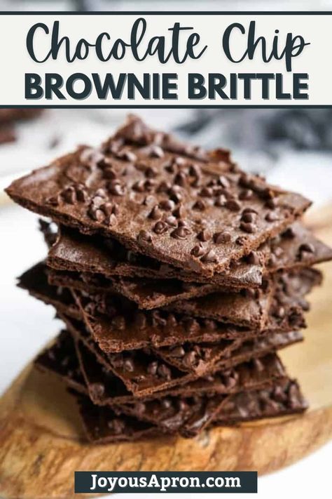 Brownie Brittle Recipe, Chocolate Brownie Bites, Brownie Brittle, Homemade Brownie, Brittle Recipes, Chocolate Chip Brownies, Bark Recipe, Homemade Brownies, Brownie Bites