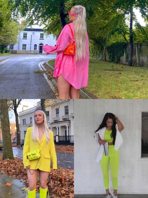 43 Fluorescent Outfit Ideas to Wear to a Glow Party - ljanestyle What To Wear To A Glow Party, Neon Club Outfits, Glow Party Outfit Women, Fluorescent Outfit, Neon Outfits Party Night, Neon Outfits Party, Glow Party Outfit, Casual Jacket Outfit, Neon Rave Outfits