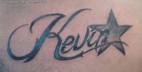 Tattoo made by Kenneth_Tattoo > https://www.zonatattoos.com/kenneth_tattoo Kevin Name, Tatuaje A Color, Clock Tattoo, Name Tattoo, Couple Tattoos, Love Tattoos, Types Of Flowers, Flower Tattoos, Infinity Tattoo