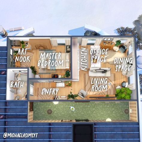 San Myshuno Apartment Layout, Sims 4 Small Apartment Ideas, Ts4 Apartment Plan, Sims 4 Small Apartment Floor Plans, Sims 4 San Myshuno Apartment Ideas, Sims 4 First Apartment, Sims San Myshuno, San Myshuno Apartments Layout, Sims 4 Floorplan Apartments