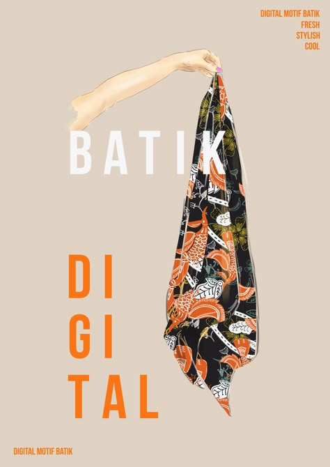 BATIK POSTER Batik Graphic Design, Batik Poster, Batik Illustration, Malaysian Batik, Illustrator Typography, Indonesian Art, Desain Editorial, Batik Art, Motif Batik