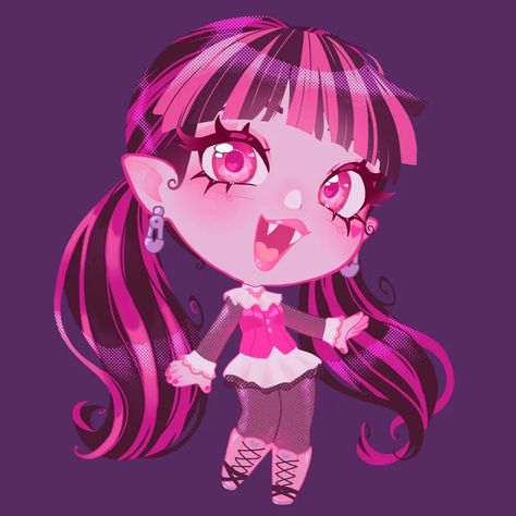 Ever After High Fanart, Monster High Fan Art, Draculaura Aesthetic, Monster High Fanart, Monster High Draculaura, Lucky Boy, Arte Monster High, Moster High, Anime Monsters