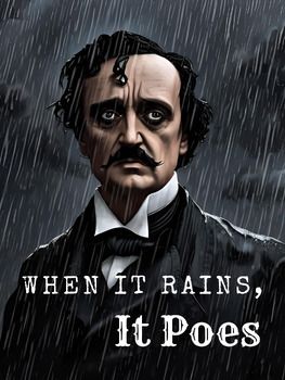 Enhance your classroom with our beautifully designed Edgar Allan Poe Poster! This stunning 18x24 print features a striking image of Poe in the rain, accompanied by the clever quote, When it rains, it poes. Bring a touch of literary charm to your classroom with the Edgar Allan Poe Poster! Perfect for celebrating classic literature while adding a unique flair to your educational space.Key Features:Artistic Design: A captivating visual that combines classic literature with a whimsical twist, perfect for any ELA classroom.Inspiring Quote: This playful take on a famous phrase encourages creativity and adds a touch of humor to your decor.Perfect for ELA Teachers: A great conversation starter that can lead to discussions about Poe's works, themes, and literary impact.Versatile Decor: Ideal for ha Edgar Allen Poe Party, Edgar Allan Poe Decor, Edgar Allan Poe Illustration, Edgar Allen Poe Art, 18x24 Print, Ugly Christmas Sweater Diy Funny, Poe Boy, La Confidential, Poe Quotes