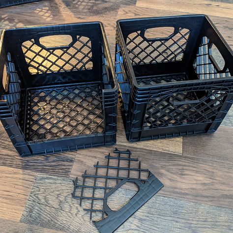 Milk Crate Hen Boxes, Egg Crate Nesting Boxes, Milk Crate Chicken Coop, Diy Milk Crate Nesting Boxes, Upcycled Nesting Boxes For Chickens, Tater Box Makeover, Silkie Nesting Boxes, Diy Laying Boxes, Nesting Boxes For Chickens Ideas