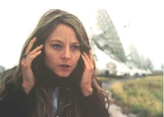 Jodie Foster at the VLA in a scene from the 1997 Warner Bros film "Contact". Contact Jodie Foster, Contact Movie, Radio Astronomy, Fiction Movies, Jodie Foster, Science Fiction Film, Forrest Gump, Carl Sagan, Reaching For The Stars