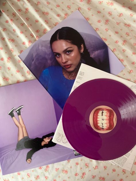 Olivia Rodrigo Vinyl, Licorice Pizza, Purple Vinyl, Physical Media, Vinyl Aesthetic, Olivia + Core + Aesthetic, Personal Investigation, Baby Olivia, Cover Purple