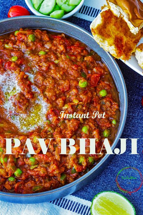 Pav is egg-less dinner rolls, which are lightly fried with some butter. Bhaji is a medley of vegetables (you can add as many vegetables you feel like). Pav & Bhaji are served together, hence the name. #pavbhaji #pavbhajirecipe #pavbhajirecipemumbai #pavbhajimasalarecipe #pavbhajiinstantpot #pavbhajimasala #pavbhajirecipestepbystep Cooking Curry, Pav Bhaji Masala, Bhaji Recipe, Easy Curry, Pav Bhaji, Vegetarian Curry, Indian Street, Vegan Curry, Indian Street Food