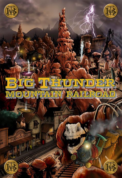 Marvel Big Thunder Mountain Railroad comic Big Thunder Mountain Railroad, Thunder Mountain Railroad, Big Thunder Mountain, Disney Countdown, Thunder Mountain, Walt Disney Imagineering, Disney World Rides, Disney Imagineering, Disney Kingdom