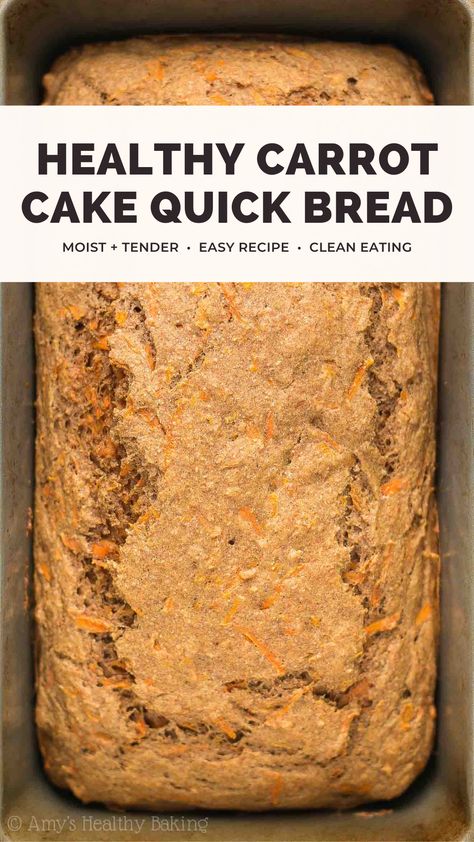 Carrot Bread Recipe Healthy, Carrot Bread Recipe Moist, Carrot Bread Healthy, Healthy Breakfast Loaf, Carrot Cake Bread Recipe, Breakfast Quick Bread, Low Fat Carrot Cake, Banana Carrot Bread, Carrot Cake Breakfast