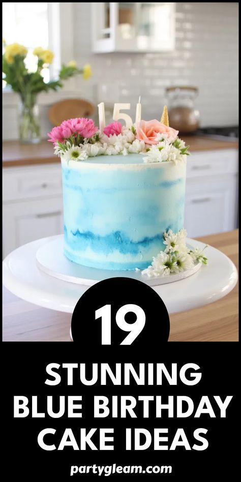 Explore 19 stunning blue birthday cake ideas including light blue watercolor designs. Find inspiration for your special day with these delicious cake options, perfect for any celebration. Uses 1 image. Blue Birthday Cake Ideas, Watercolor Layers, Blue Drip Cake, Blue Birthday Cake, Blue Velvet Cakes, Light Blue Watercolor, Edible Flowers Cake, Blue Birthday Cakes, Striped Cake