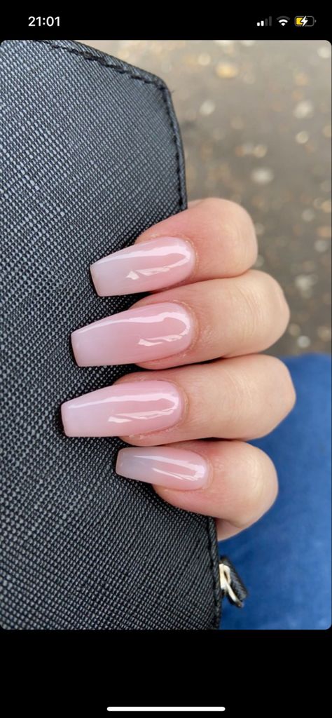 Plain Baby Pink Nails, Square Nails French, Baby Pink Nails, Tapered Square Nails, French Green, Tapered Square, Edgy Nails, Long Square Acrylic Nails, Nails French