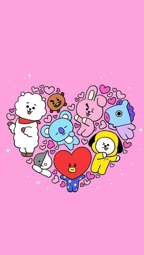 Bt21 Pictures, Bts 21, Bt21 Wallpaper, Cute Thank You Cards, 21st Party, Bts Art, A Hug, Wallpaper Iphone Cute, Bts Fanart