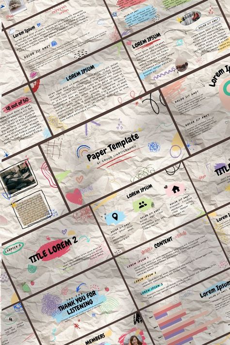 Scribbled Paper Presentation Template

A 20-slide template that gives your presentations a handwritten, personal touch. Perfect for creative projects, presentations, and Template Aesthetic Ppt, Background Design Powerpoint, Aesthetic Powerpoint Background, Aesthetic Ppt, Ppt Aesthetic, Graphic Design Teacher, Aesthetic Powerpoint, Canva Idea, Ppt Ideas