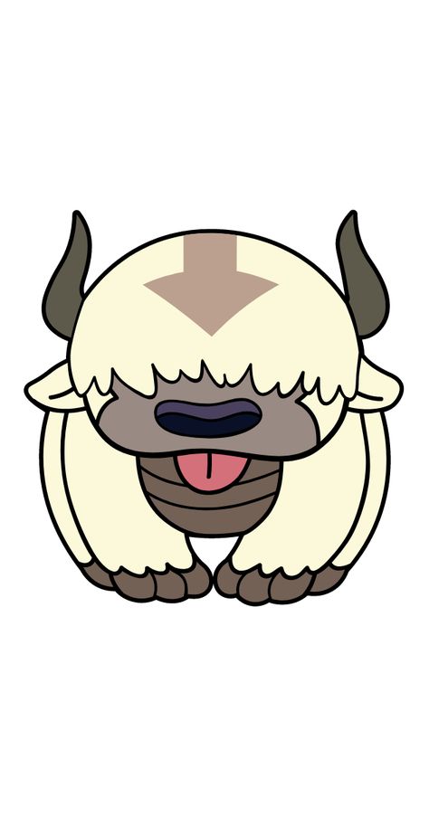 Avatar The Last Airbender Appa Sticker. Most importantly, do not say "Yip Yip" so that this sticker does not fly into the sky.. Appa Last Airbender, The Last Airbender Drawings, Appa Avatar Wallpaper, Appa Drawing Easy, Appa Drawing Simple, Appa Avatar Art, Avatar Appa Drawing, Appa Drawing Avatar, Avatar The Last Airbender Diy