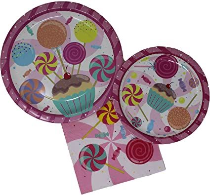 Amazon.com: Candy Party Packs (48 Pieces for 16 Guests), Colorful Party Tableware, Candy Party Supplies: Health & Personal Care Candy Party Decorations, Two Sweet Party, Halloween Party Plates, Candyland Birthday Party, Birthday Party Blue, Candy Theme Birthday Party, Lollipop Party, Candy Themed Party, Candy Birthday Party