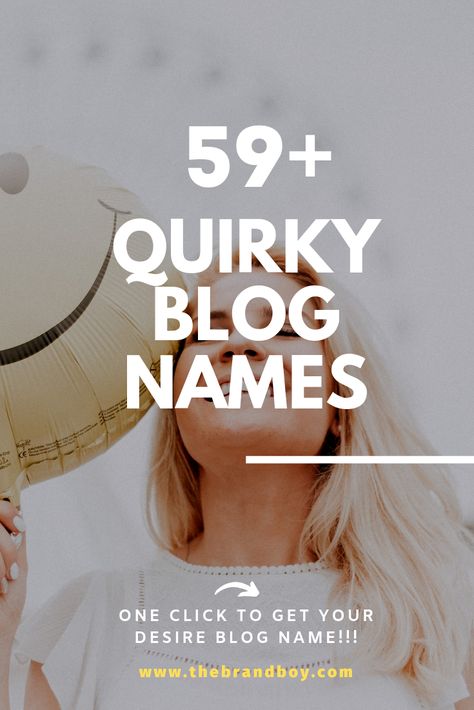 Blog Name Ideas Creative, Instagram Handle Names Ideas, Website Names Ideas, Personal Blog Name Ideas, Lifestyle Blog Name Ideas, Youtube Name Ideas, Blog Names Inspiration, Podcast Name Ideas, Good Company Names