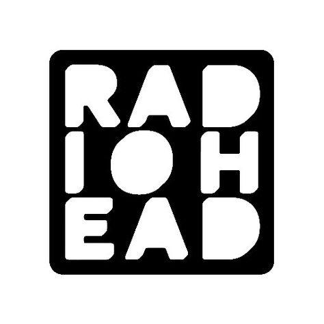 Phone Case Stickers Radiohead, Radiohead Stencil, Punk Patch Stencil, Band Stickers Printable, Patch Stencils, Punk Stencil, Band Stencil, Radiohead Tattoo, Band Patches