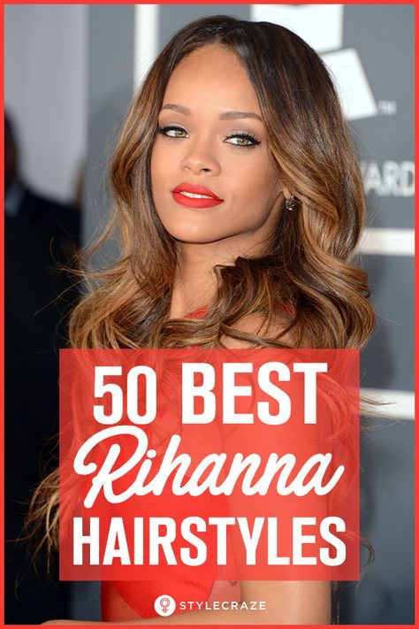 50 Best Rihanna Hairstyles #women #hairstyles #hairstyle Rihanna Natural Hair, Men In 30s, Rhianna Hairstyles, Hair Styke, Rihanna Hair, Rihanna Short Hair, Ombre Wavy Hair, Rihanna Makeup, Rihanna Hairstyles