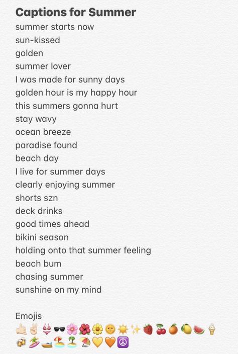 Good Vibes Instagram Captions, Cute Instagram Captions Summer, Beginning Of Summer Insta Captions, Quotes For Summer Pictures, Start Of Summer Captions, Casual Insta Captions, Almost Summer Captions, Summertime Instagram Captions, Summer Love Captions