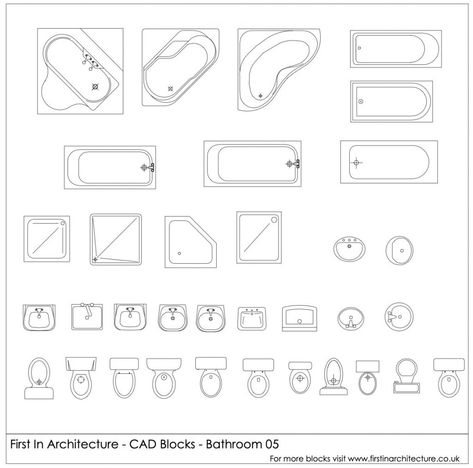 Free Bathroom CAD Blocks 04 - First In Architecture Bathroom Templates, 2d Bathroom, 2d Furniture, Bed Blocks, Autocad Free, Autocad Blocks Free Download, 2d Plan Autocad, Autocad Blocks Furniture Interior Design, 2d Plan Autocad Elevation