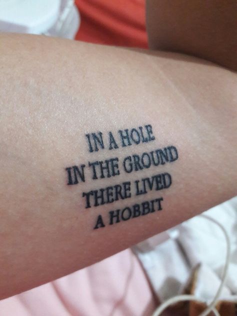 The Hobbit- Quote tattoo Lord of the rings tattoo Hobbit Quote Tattoo, The Hobbit Tattoo Minimalist, The Hobbit Inspired Tattoos, The Hobbit Tattoo Ideas, The Hobbit Tattoos, Lotr Minimalist, Lord Of The Rings Tattoo Minimalist, Hobbit Tattoo Ideas, The Hobbit Tattoo